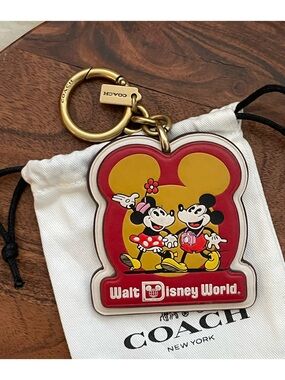 COACH x DISNEY WDW Touring Mickey Glovetanned Leather Bag Charm